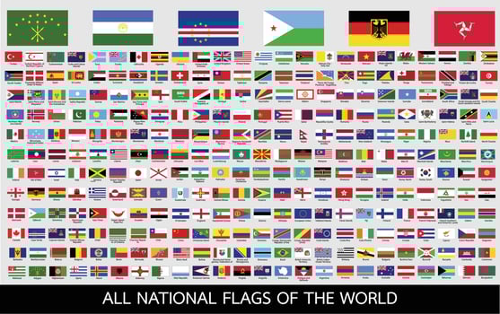 All official national flags of the world vector