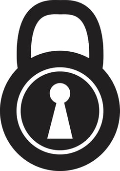 lock icon on white background. lock sign. vector