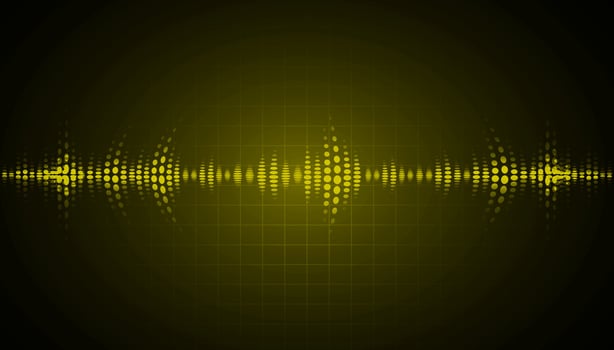 Sound waves oscillating dark light vector