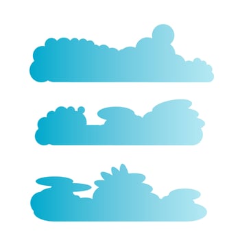 blue cloud scape vector illustration