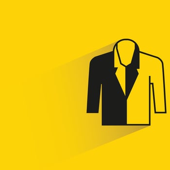 shirt icon on yellow background vector
