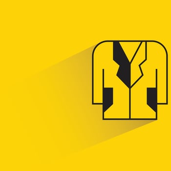 shirt on yellow background vector