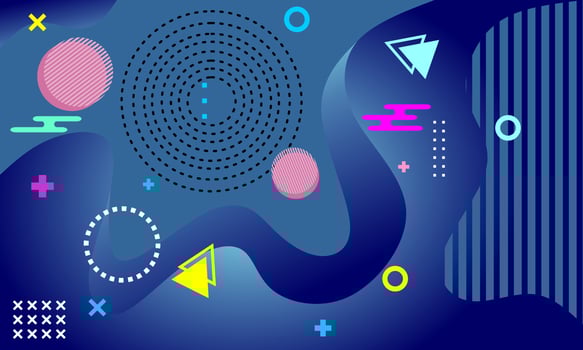 Memphis style trendy background. abstract design suitable for web, banner, poster vector