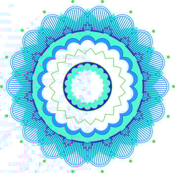 Vintage mandala with thin lines vector