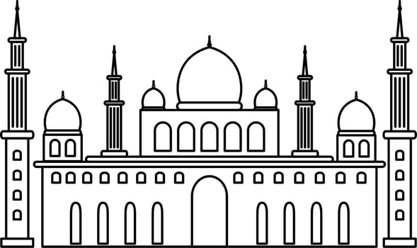 mosque outline vector