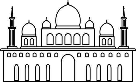 mosque outline vector