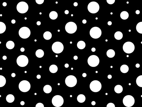 white circle shape seamless pattern on black background vector