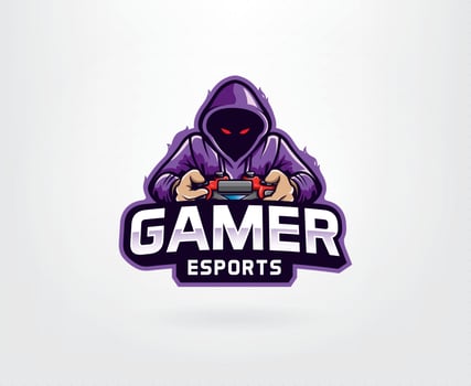 Gamer esports logo design vector