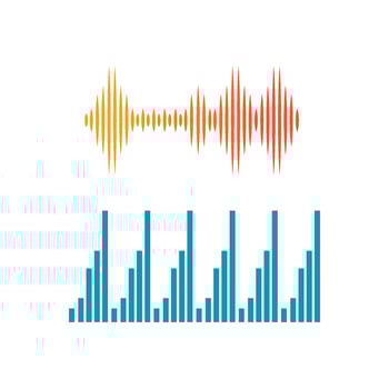 Sound waves vector illustration design template