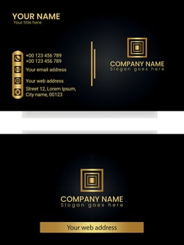 Business card luxury template vector