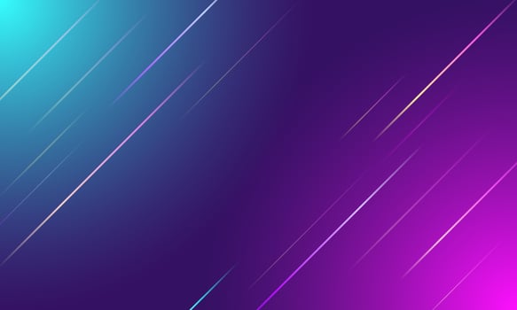 Abstract colorful gradient lines with blue and pink light on purple background. vector