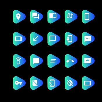 Communication and contact ui icons Design vector