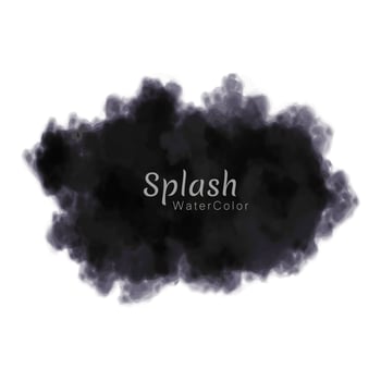 Black Grunge Splash Watercolor Vector Background