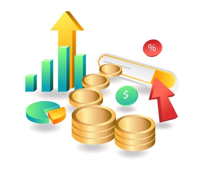 Flat isometric concept illustration. Pay Per Click internet marketing vector