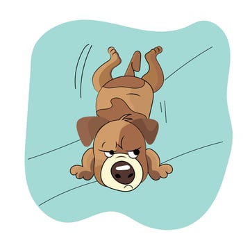 Angry beagle kawaii. Dog breeds - Vector illustration