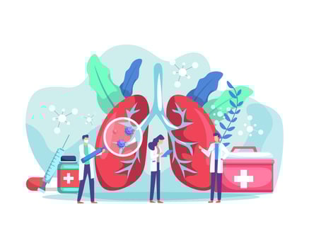 Concept illustration of Pulmonology vector
