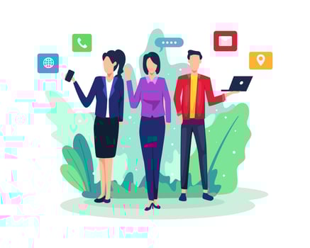 Contact us illustration concept vector