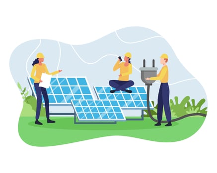 Vector concept of Renewable energy
