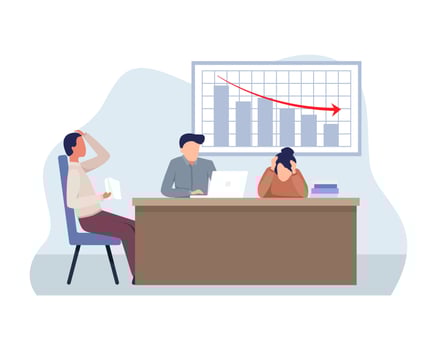 Business collapse vector illustration