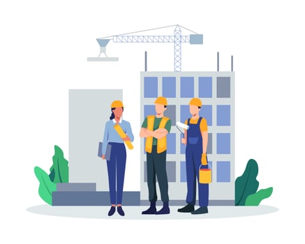 Construction site concept illustration vector