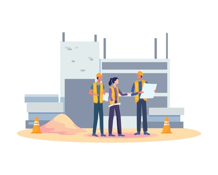 Construction site concept illustration vector