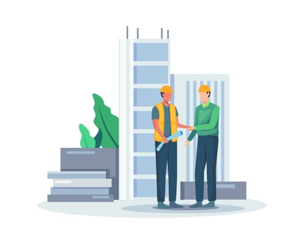 Construction site concept illustration vector