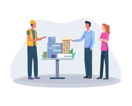 Construction site concept illustration vector