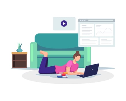 Online education concept illustration vector