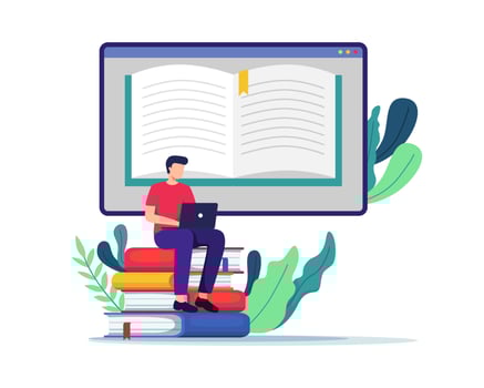 Online education concept illustration vector