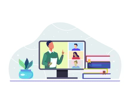 Online education concept illustration vector