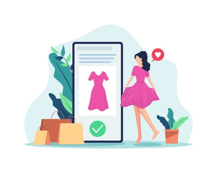 Online shopping concept illustration vector