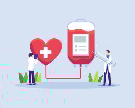 Blood donation concept illustration vector