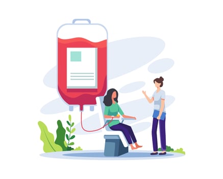 Blood donation concept illustration vector