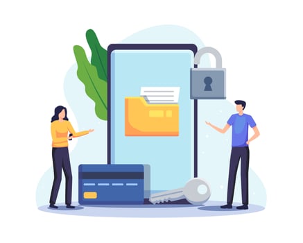 Data protection concept illustration vector