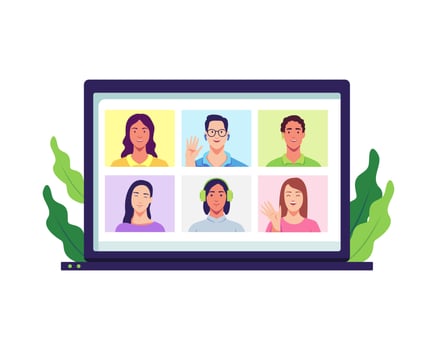 Communication video conference concept illustration vector