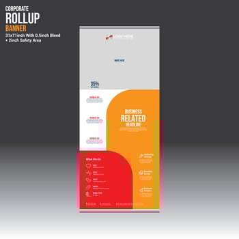 vector roll up banner design