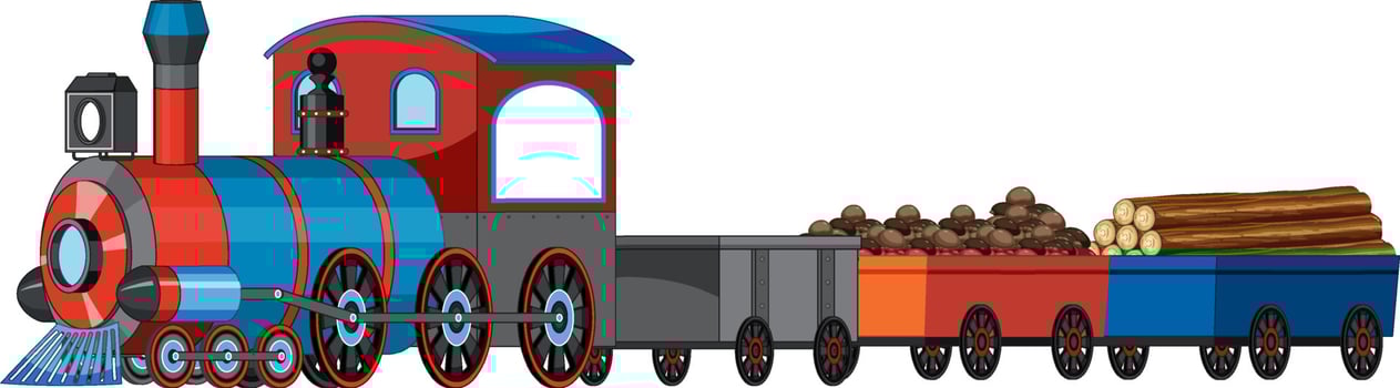 Steam locomotive train vintage style vector