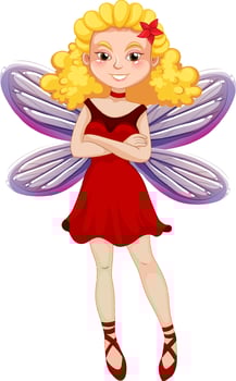 Fantastic fairy girl cartoon character vector