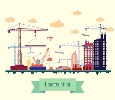 Vector illustration of Colorful Construction Site