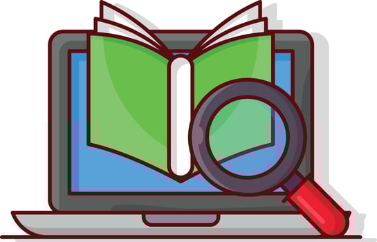 search book vector illustration on a background.Premium quality symbols. vector icons for concept and graphic design.