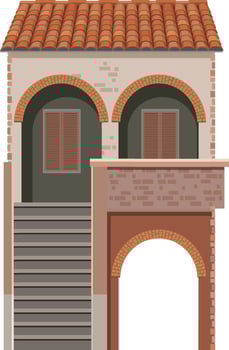 Building made of bricks vector