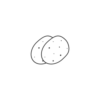 COutline icon of potato vector illustration