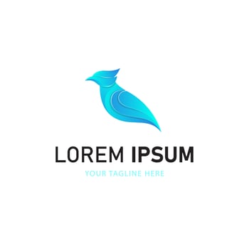 Bird Logo Design. Animal Logo Gradient Style vector