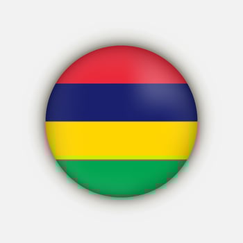 Country Mauritius. Mauritius flag. Vector illustration.