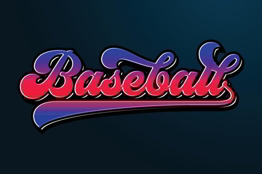 Baseball Lettering typography vector