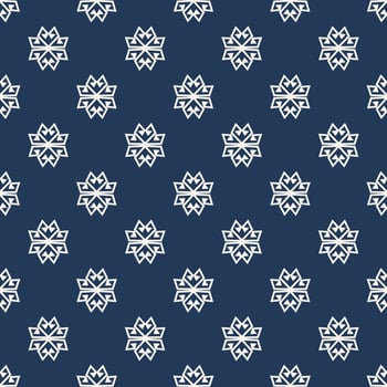 Small geometric ethnic shape seamless pattern on blue color background. Use for fabric, textile, interior decoration elements, upholstery, wrapping. vector