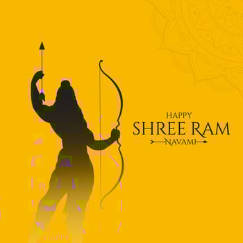 Happy Ram Navami festival of India Social Media Post vector