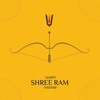 Happy Ram Navami festival of India Social Media Post vector