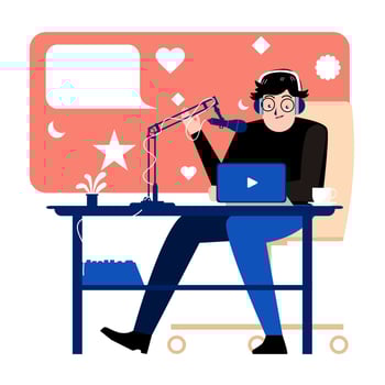 Illustration of podcast vector