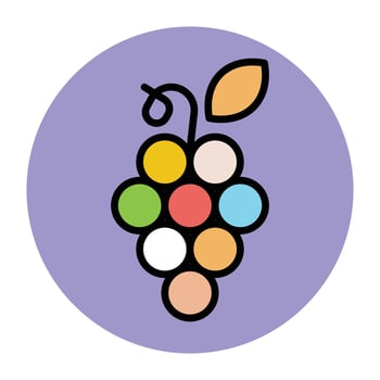Trendy Grapes Concepts vector